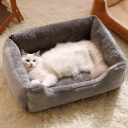 Petbedony Orthopedic Cat and Dog Bed - Supportive, Memory Foam Bed for Pets, Removable Cover, and Anti-Skid Base