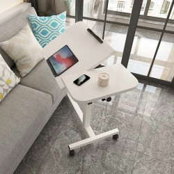 Petbedony Multi-Functional Portable Desk - Foldable Laptop Stand with Built-in Mouse Pad, Cup Holder, and Storage Drawer